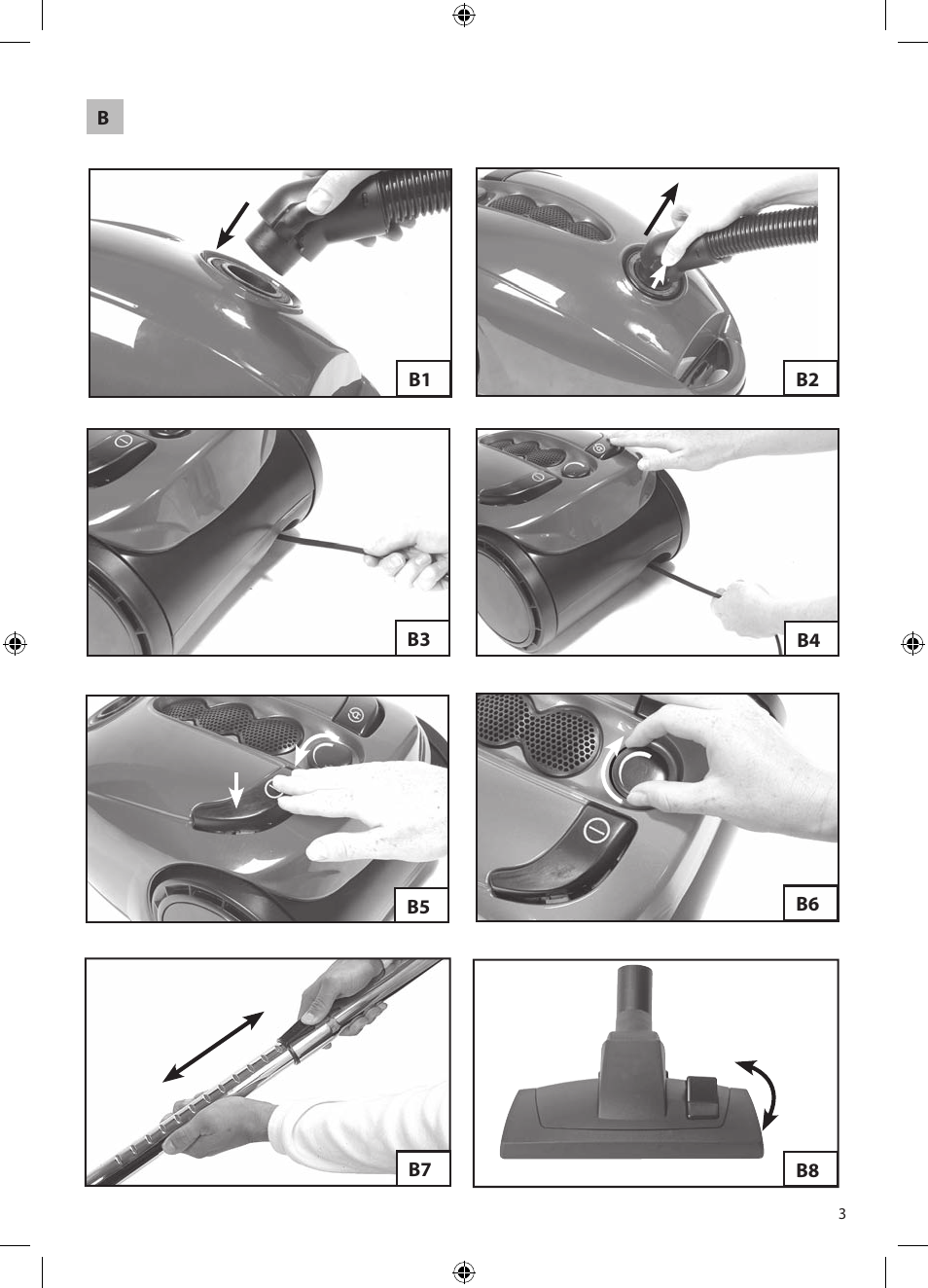 Morphy Richards Bagged cylinder Vacuum User Manual | Page 3 / 13