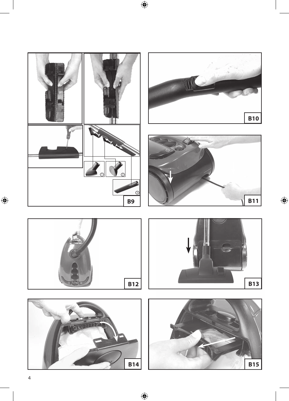 Morphy Richards Bagged cylinder Vacuum User Manual | Page 4 / 13