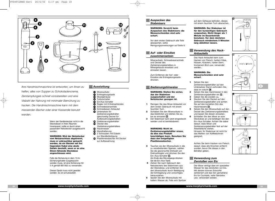 В к fi ⁄ fl б л | Morphy Richards FP48952MEE User Manual | Page 10 / 41