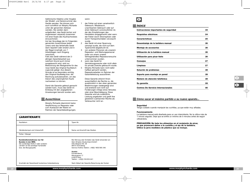 Morphy Richards FP48952MEE User Manual | Page 12 / 41