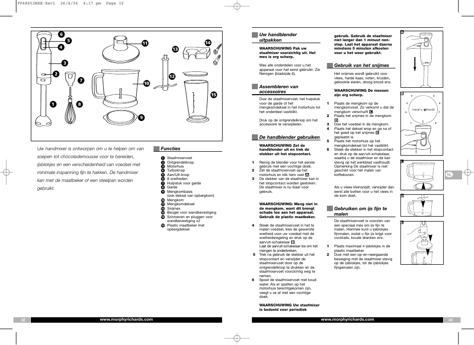 В к fi ⁄ fl б л | Morphy Richards FP48952MEE User Manual | Page 17 / 41