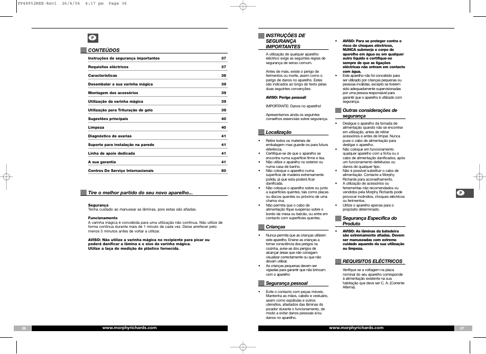 Morphy Richards FP48952MEE User Manual | Page 19 / 41