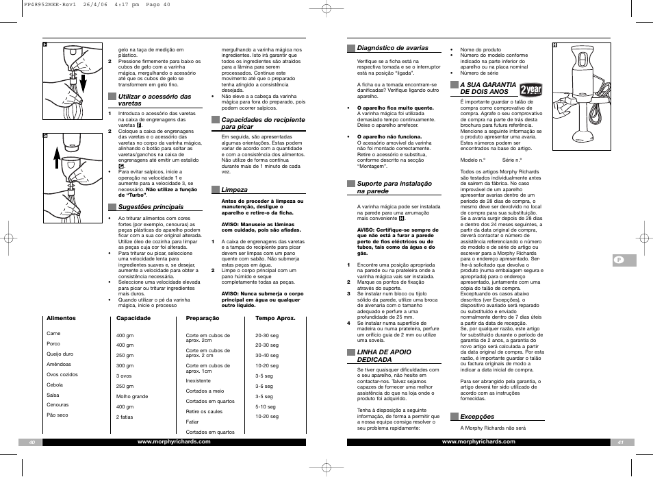 Morphy Richards FP48952MEE User Manual | Page 21 / 41