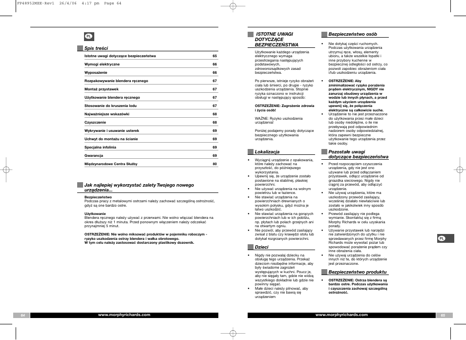 Morphy Richards FP48952MEE User Manual | Page 33 / 41