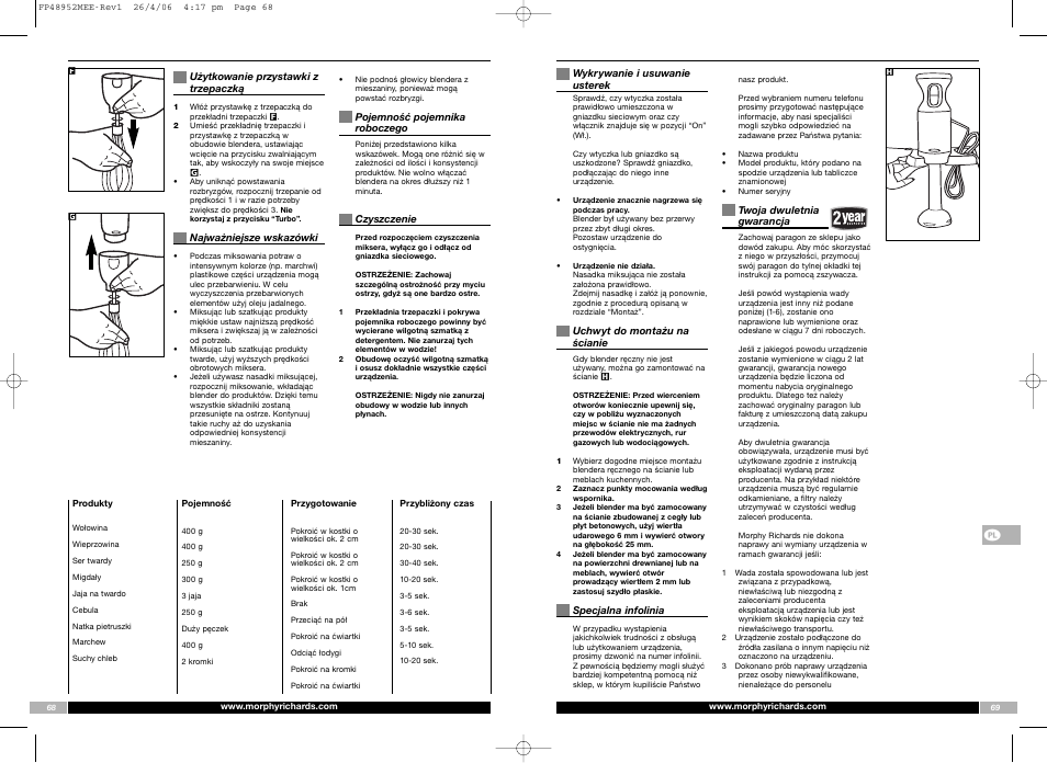 Morphy Richards FP48952MEE User Manual | Page 35 / 41