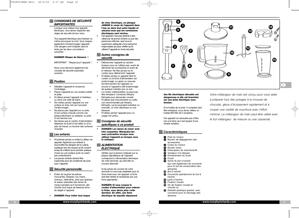 В к fi ⁄ fl б л | Morphy Richards FP48952MEE User Manual | Page 6 / 41