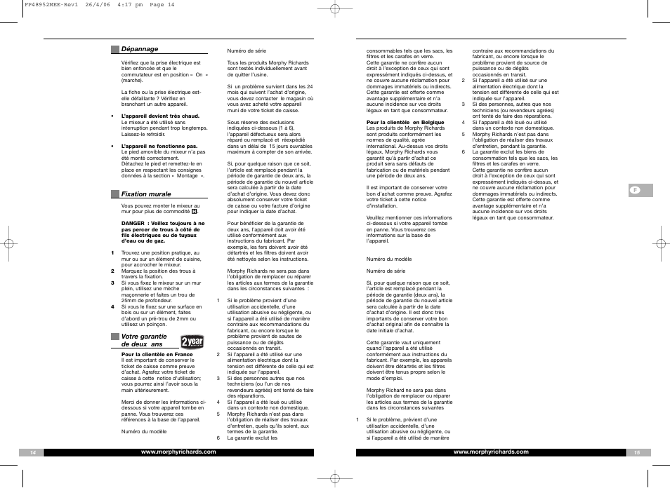 Morphy Richards FP48952MEE User Manual | Page 8 / 41