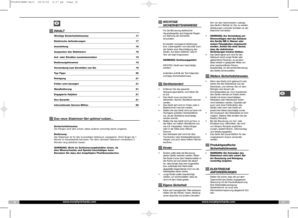 Morphy Richards FP48952MEE User Manual | Page 9 / 41