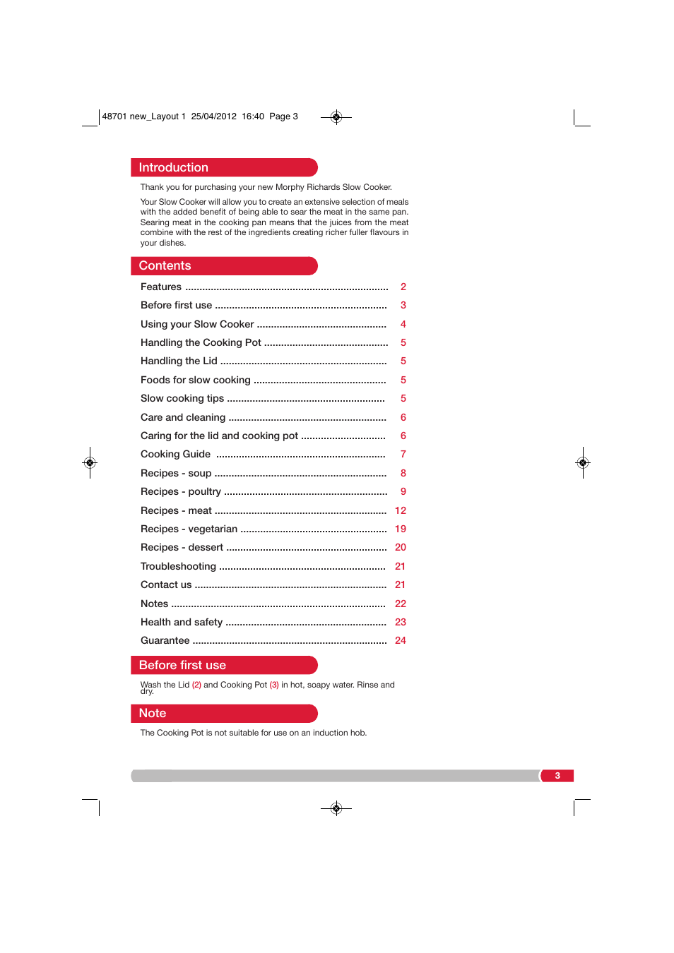 Morphy Richards SC48701 User Manual | Page 3 / 24