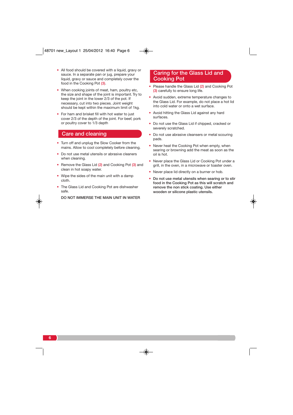 Morphy Richards SC48701 User Manual | Page 6 / 24