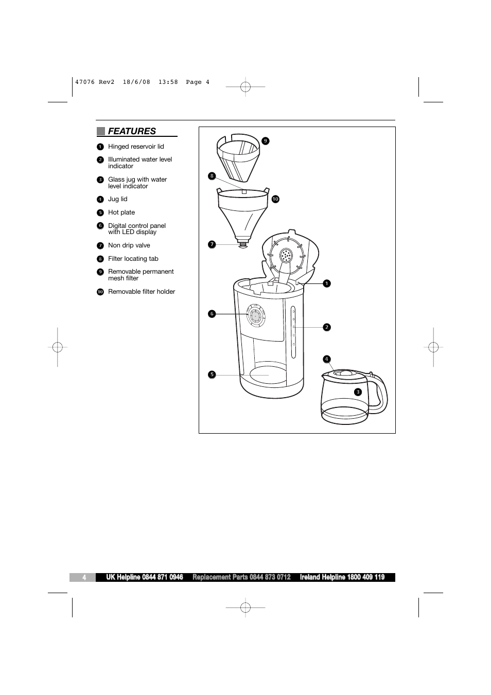 Features | Morphy Richards 47076 User Manual | Page 4 / 8