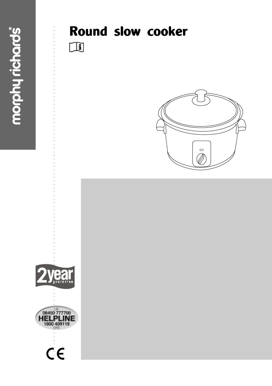 Morphy Richards Round slow cooker User Manual | 12 pages