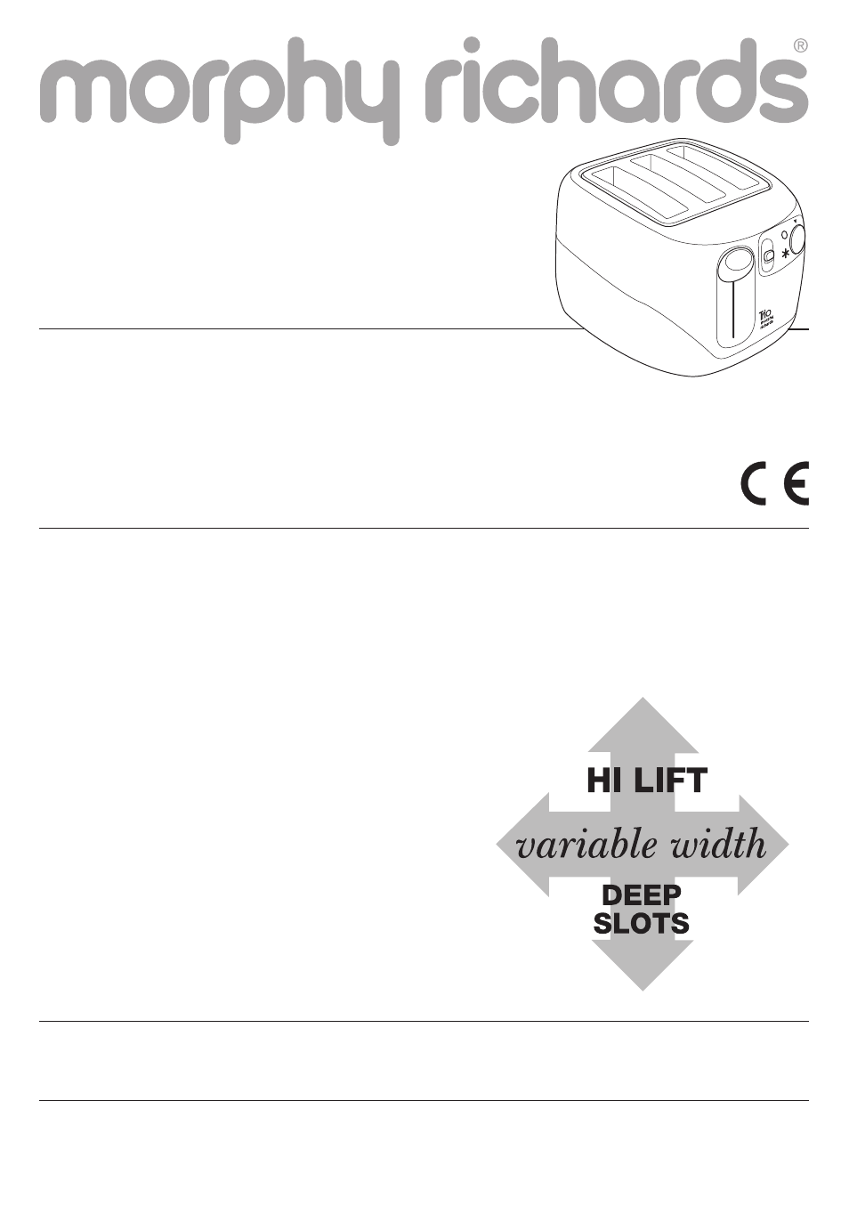 Morphy Richards 3 slice Trio toaster User Manual | 6 pages