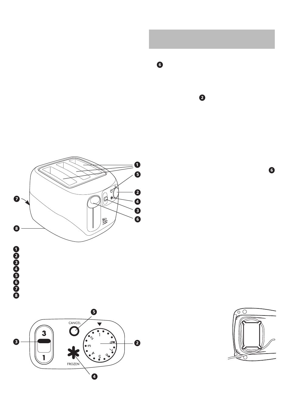 Electrical requirements, Features of your toaster, Instructions for use | Morphy Richards 3 slice Trio toaster User Manual | Page 4 / 6