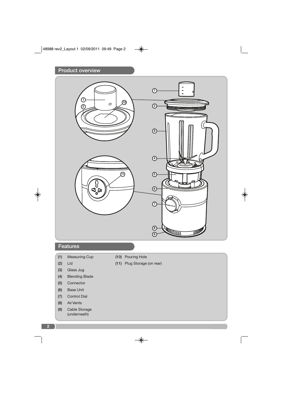Features, Product overview | Morphy Richards FP48988 User Manual | Page 2 / 8