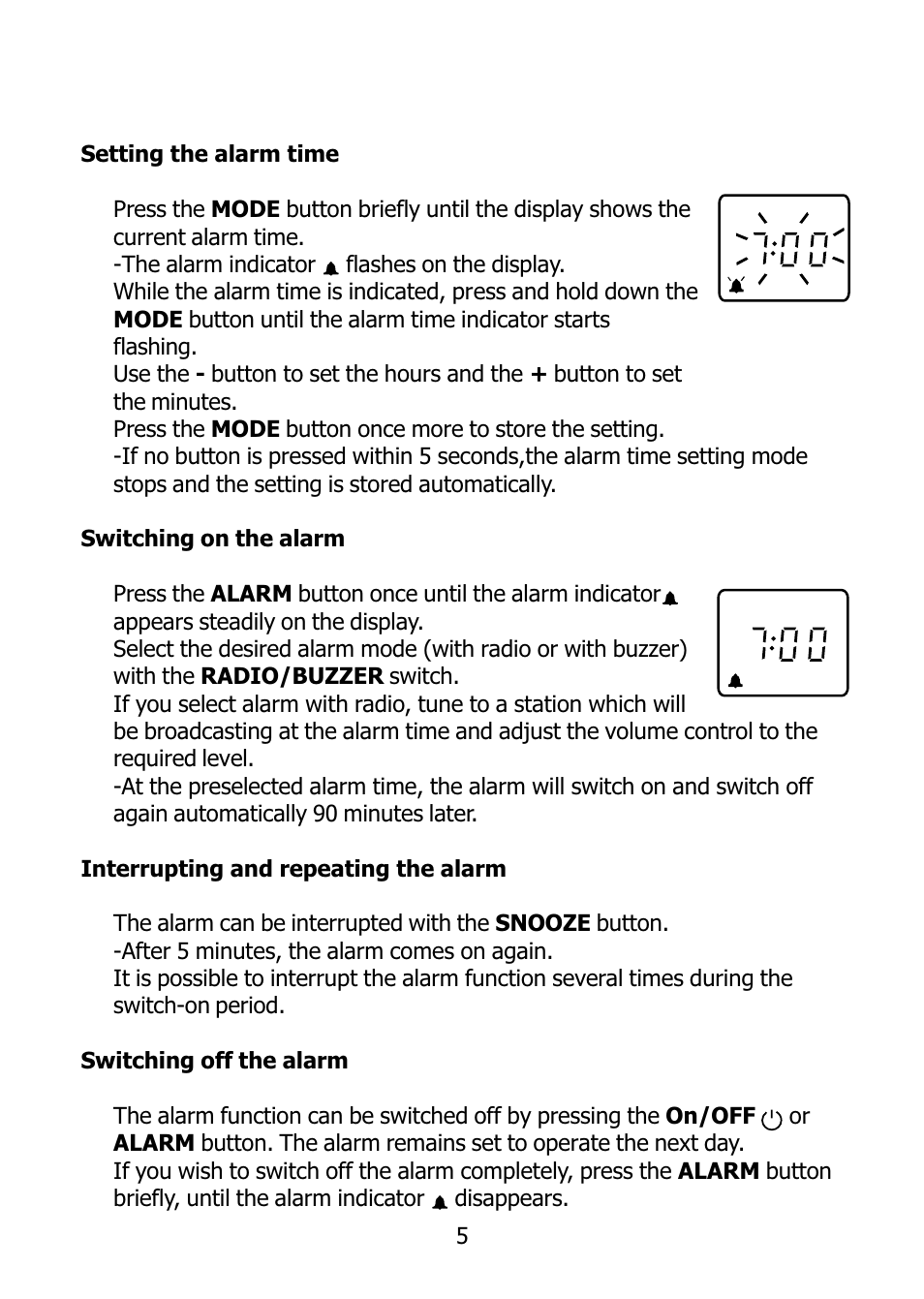 Alarm | Morphy Richards 27004 User Manual | Page 6 / 12