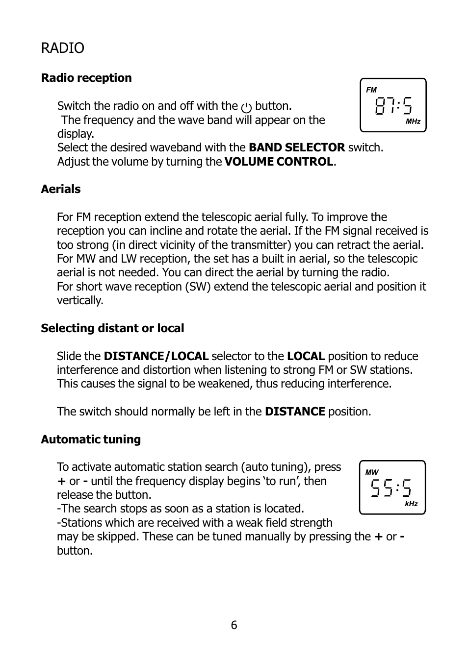 Radio | Morphy Richards 27004 User Manual | Page 7 / 12