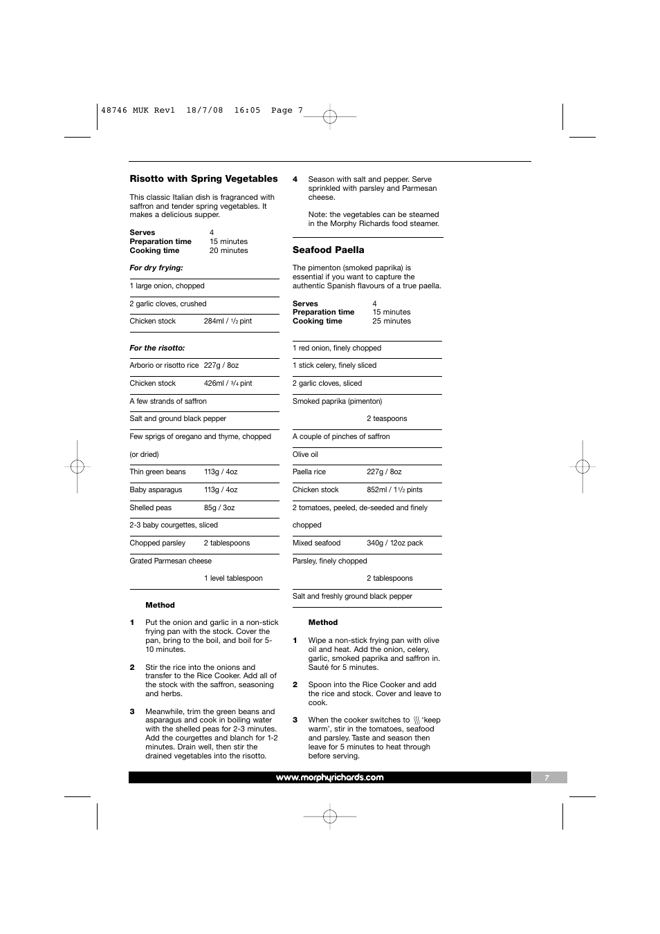 Morphy Richards 48746 User Manual | Page 7 / 10