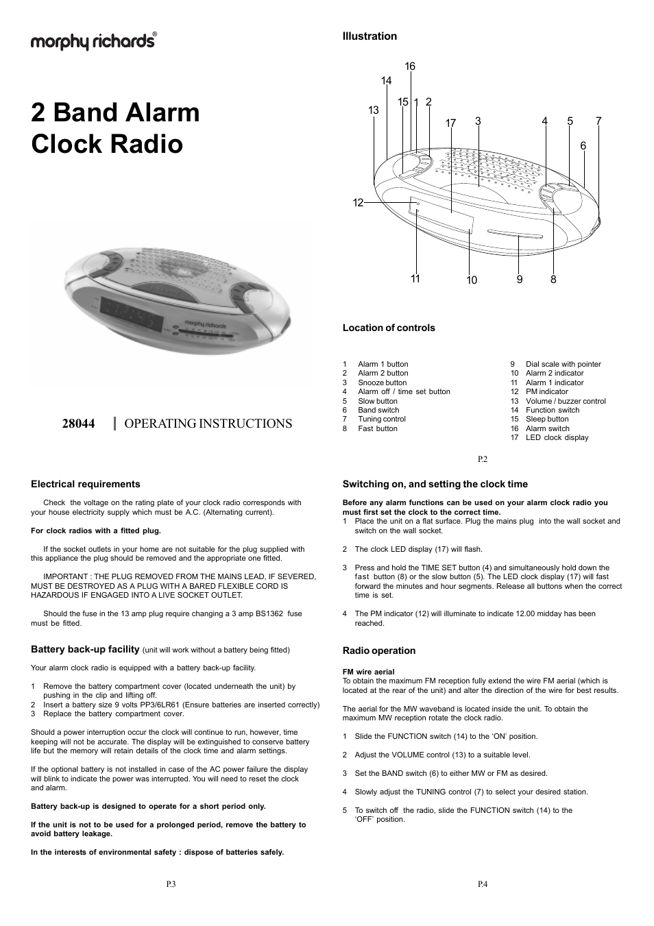 Morphy Richards 28044 User Manual | 2 pages