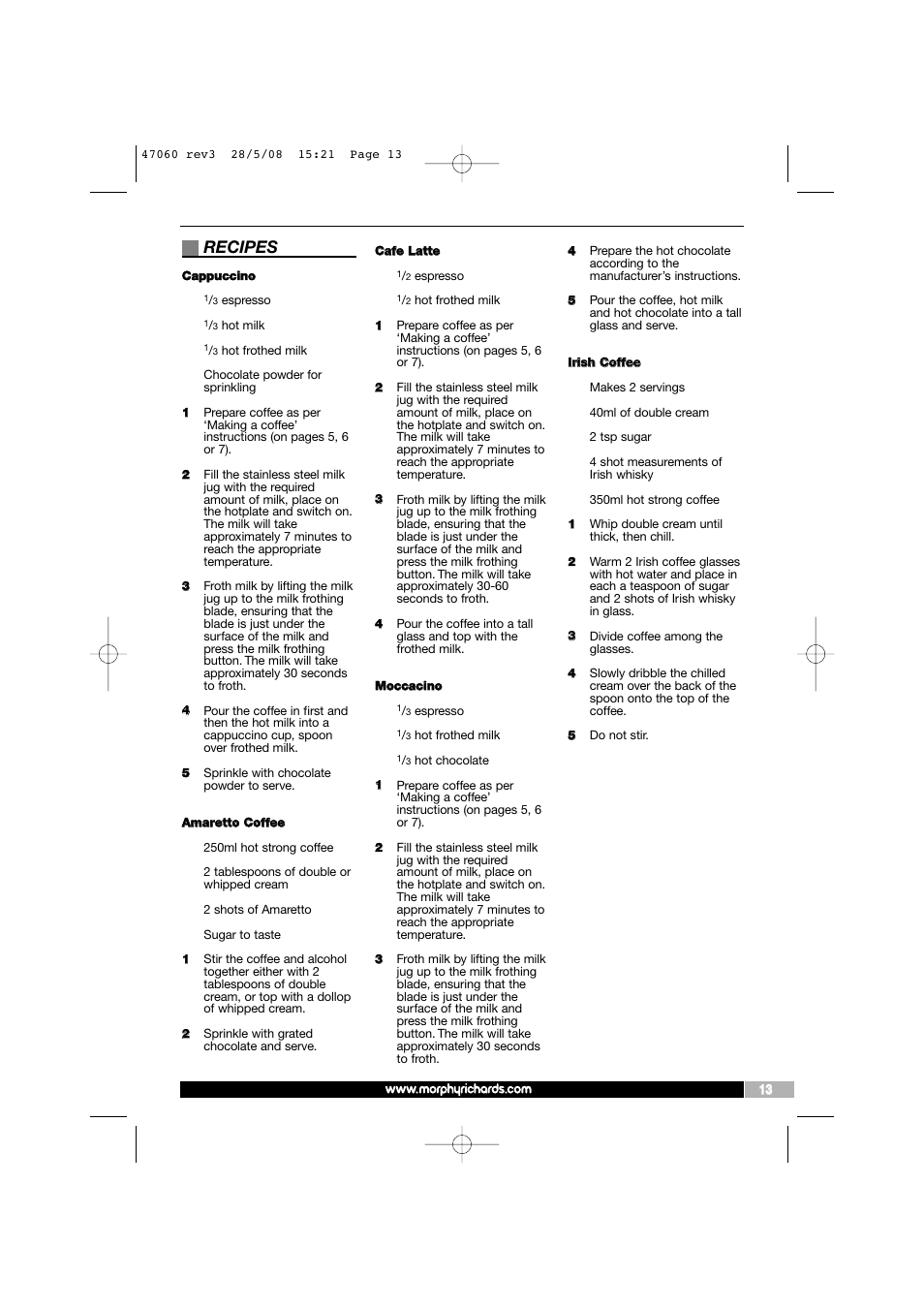 Recipes | Morphy Richards 47060 User Manual | Page 13 / 16
