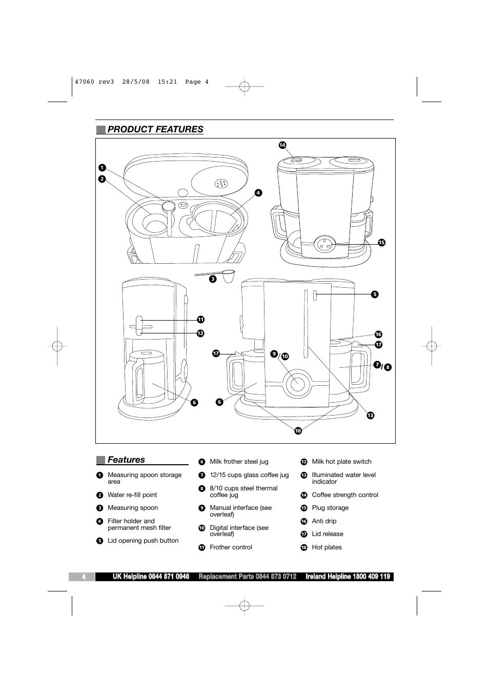 Features, Product features | Morphy Richards 47060 User Manual | Page 4 / 16