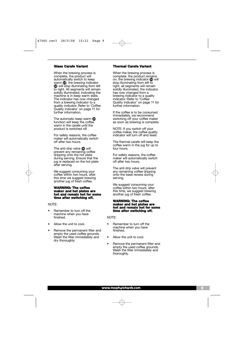 Morphy Richards 47060 User Manual | Page 9 / 16