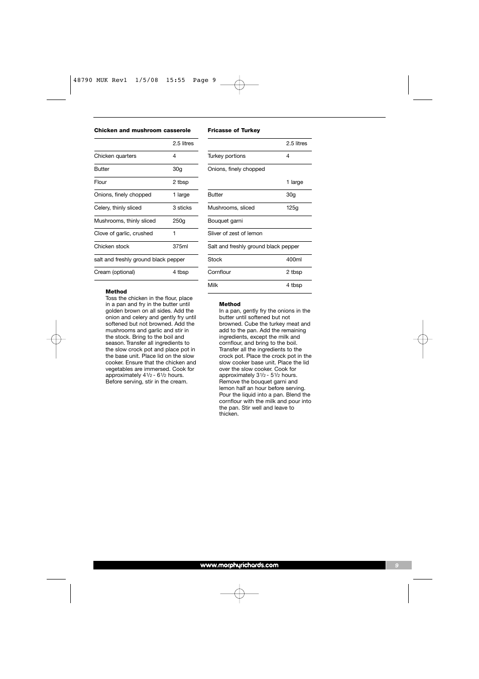 Morphy Richards 48790 User Manual | Page 9 / 20