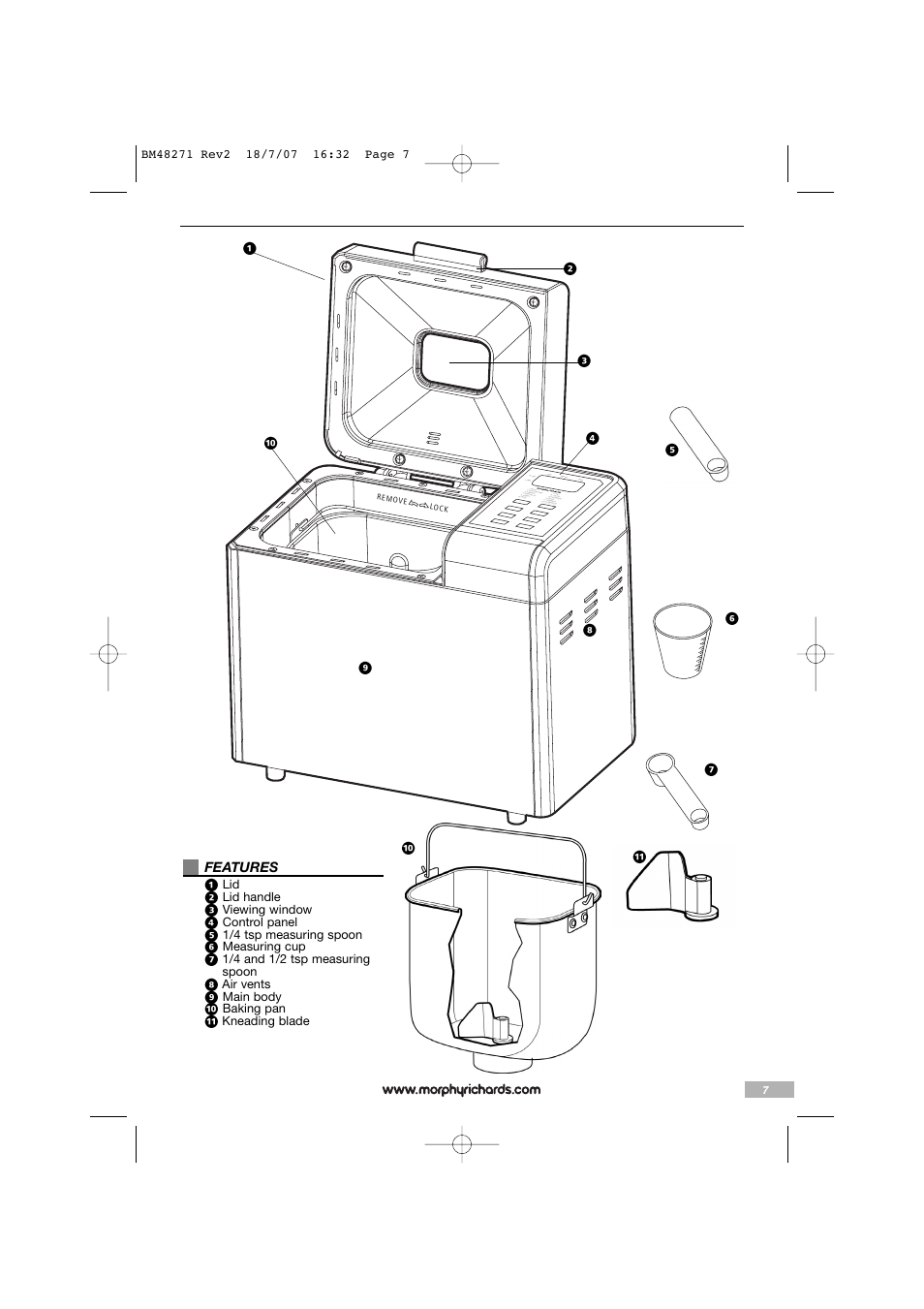 Morphy Richards BM48271 User Manual | Page 7 / 40