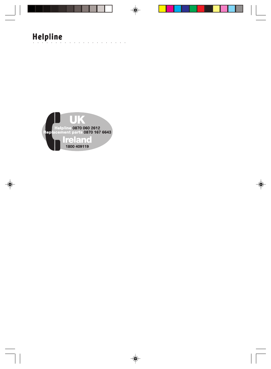 Helpline | Morphy Richards Blender & mill User Manual | Page 7 / 8