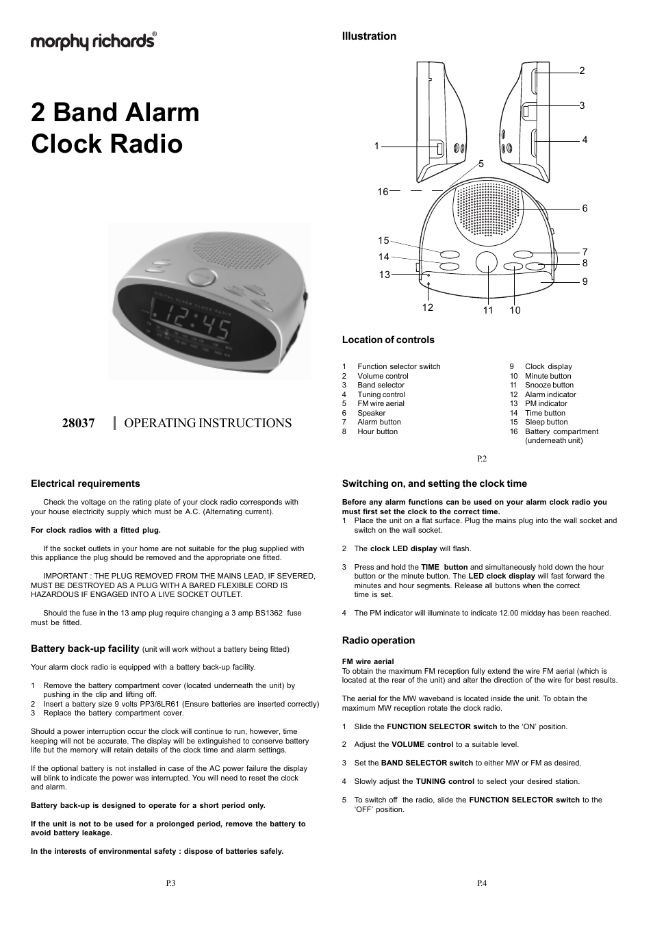 Morphy Richards 28037 User Manual | 2 pages