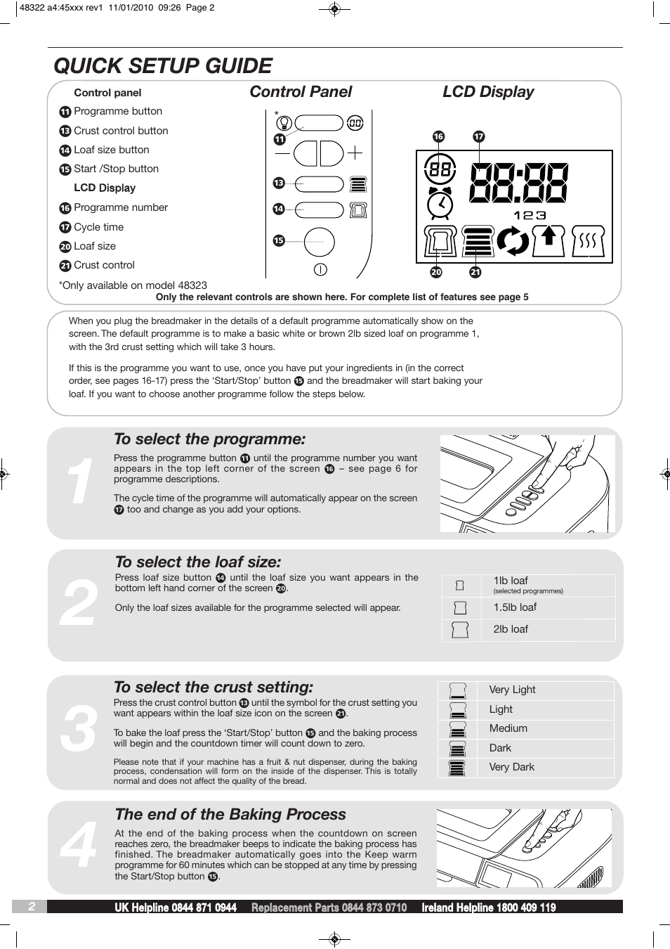 Quick setup guide | Morphy Richards BM48322 User Manual | Page 2 / 28