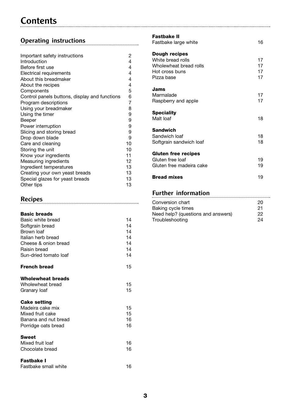 Morphy Richards 4Stainless steel breadmaker User Manual | Page 3 / 26