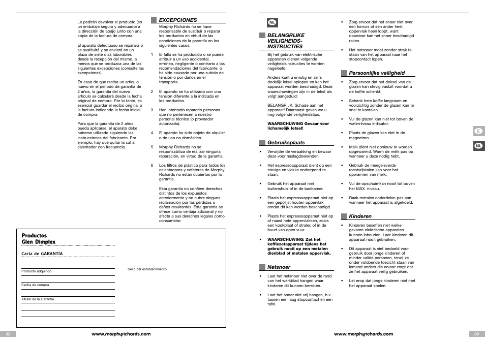 Morphy Richards Cappuccino Espresso coffee maker User Manual | Page 17 / 45