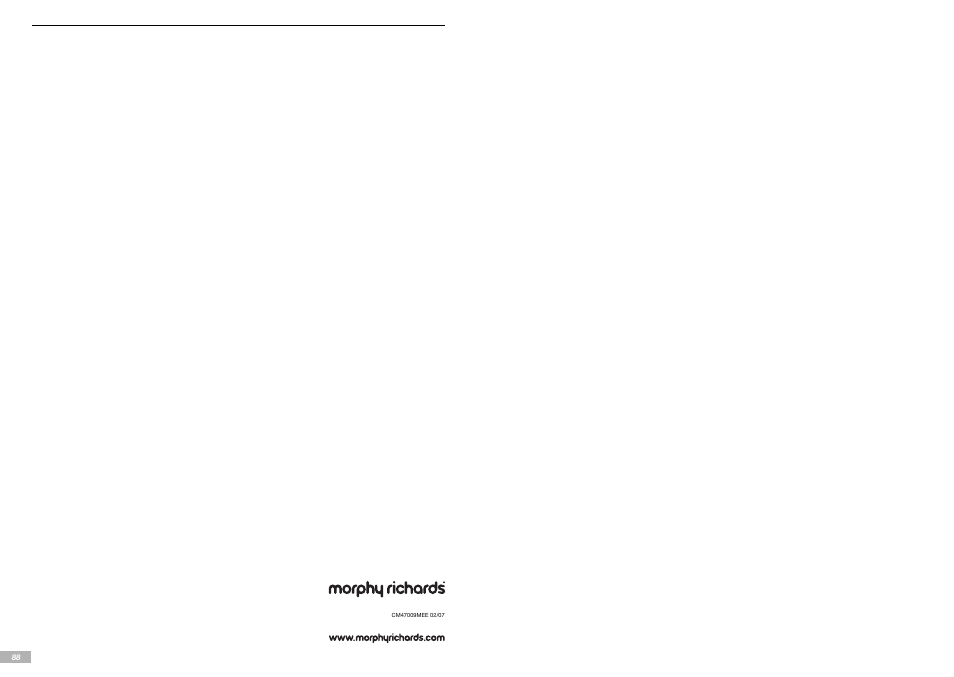 Morphy Richards Cappuccino Espresso coffee maker User Manual | Page 45 / 45
