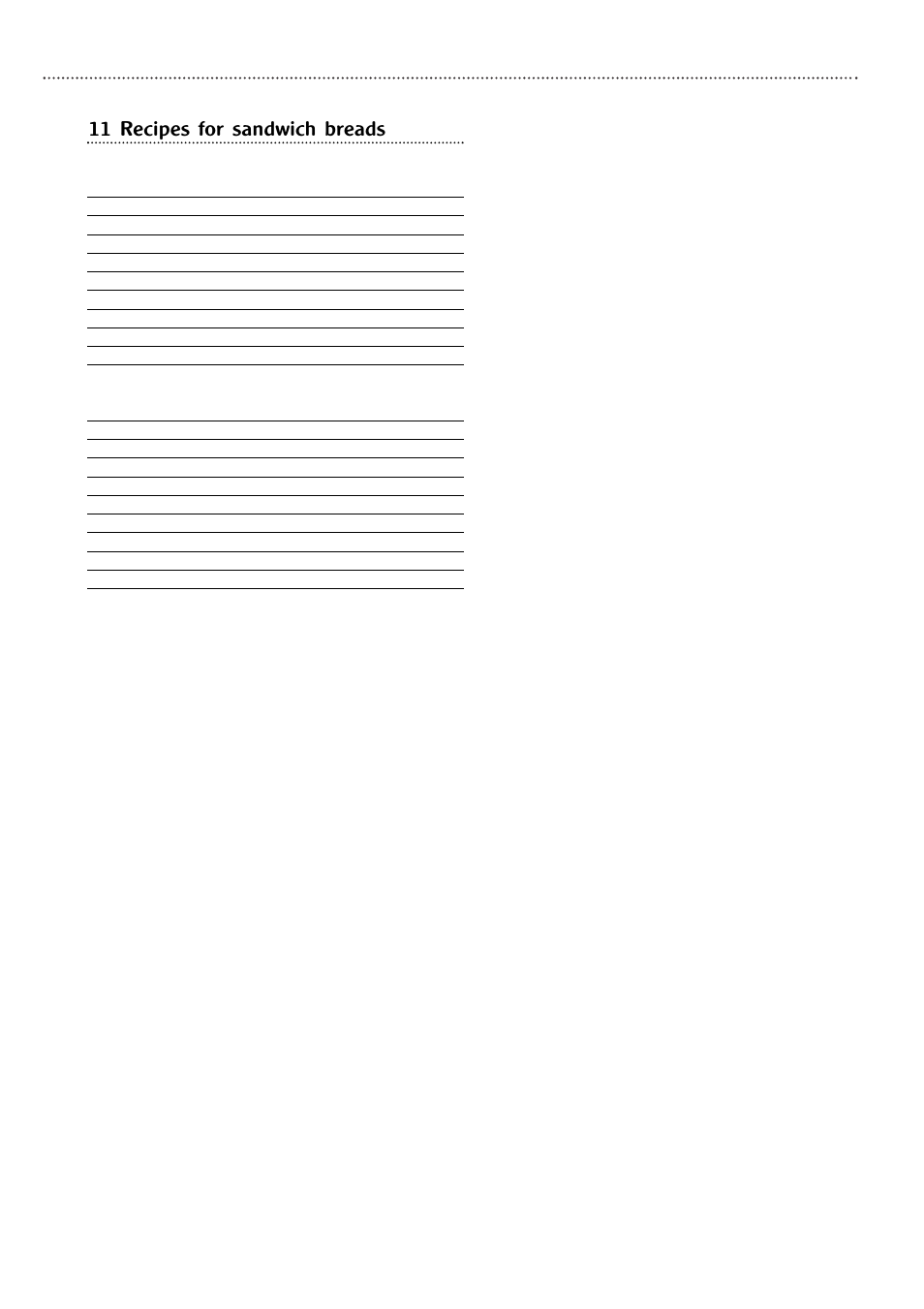 11 recipes for sandwich breads | Morphy Richards Fastbake breadmaker User Manual | Page 18 / 25
