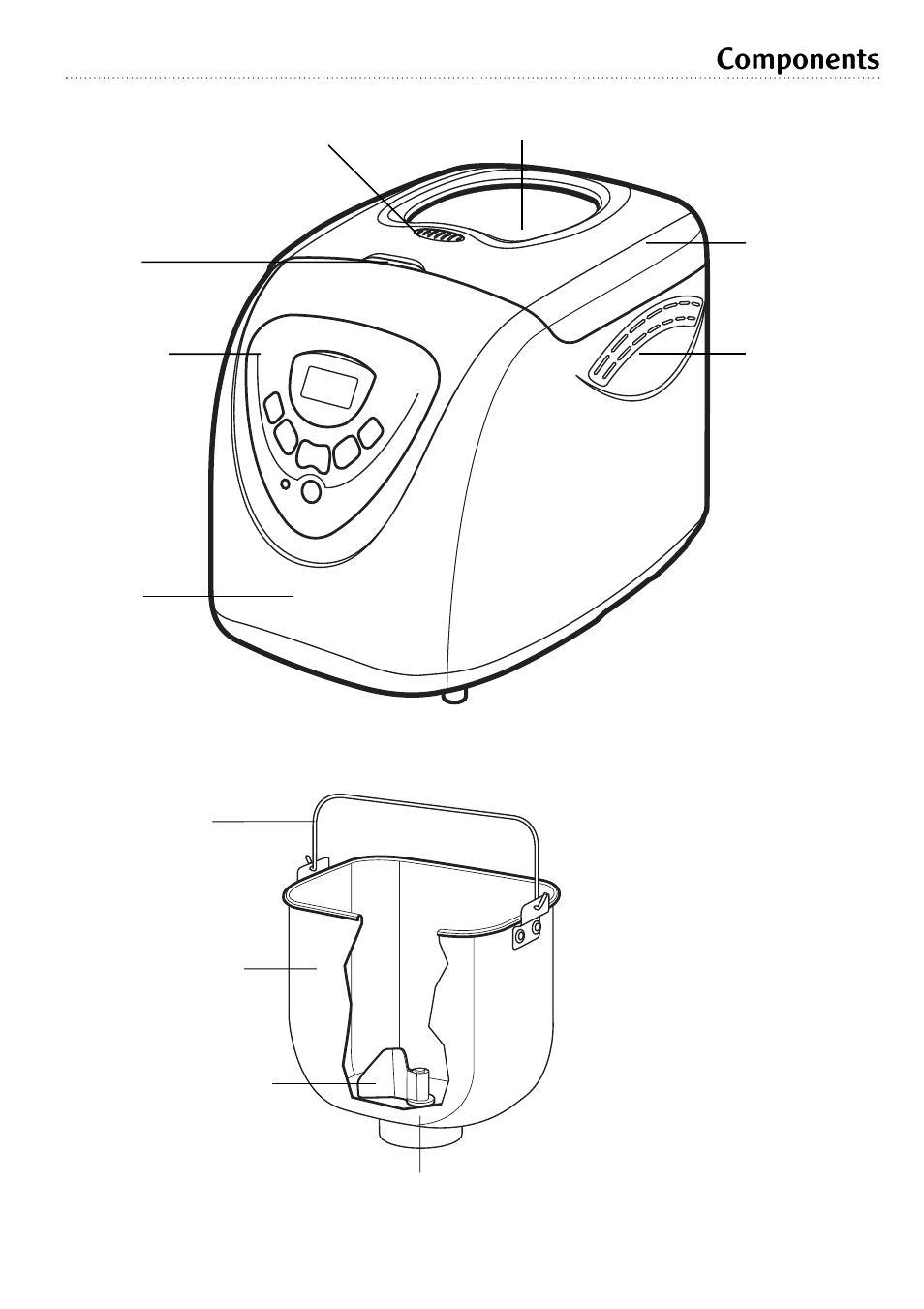Components | Morphy Richards Fastbake breadmaker User Manual | Page 5 / 25