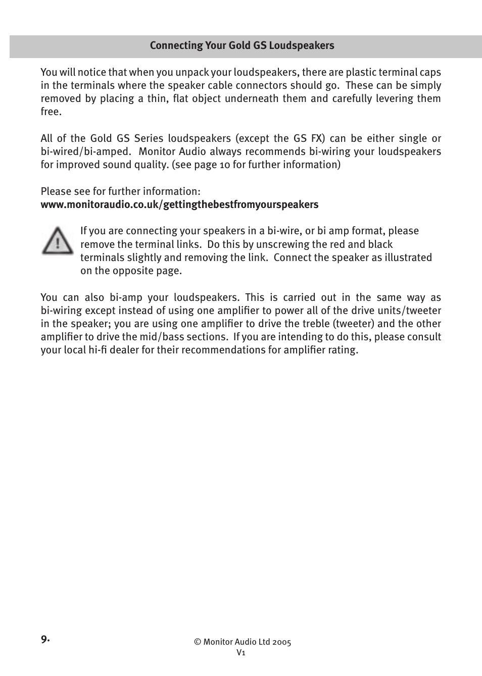 Monitor Audio GS60 User Manual | Page 11 / 16