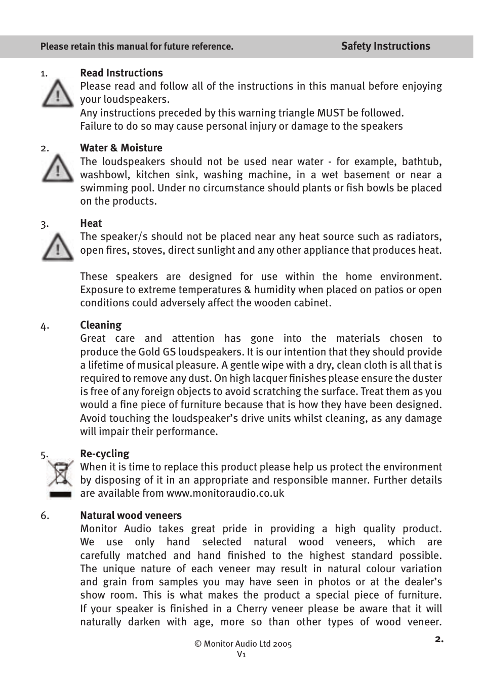 Monitor Audio GS60 User Manual | Page 4 / 16