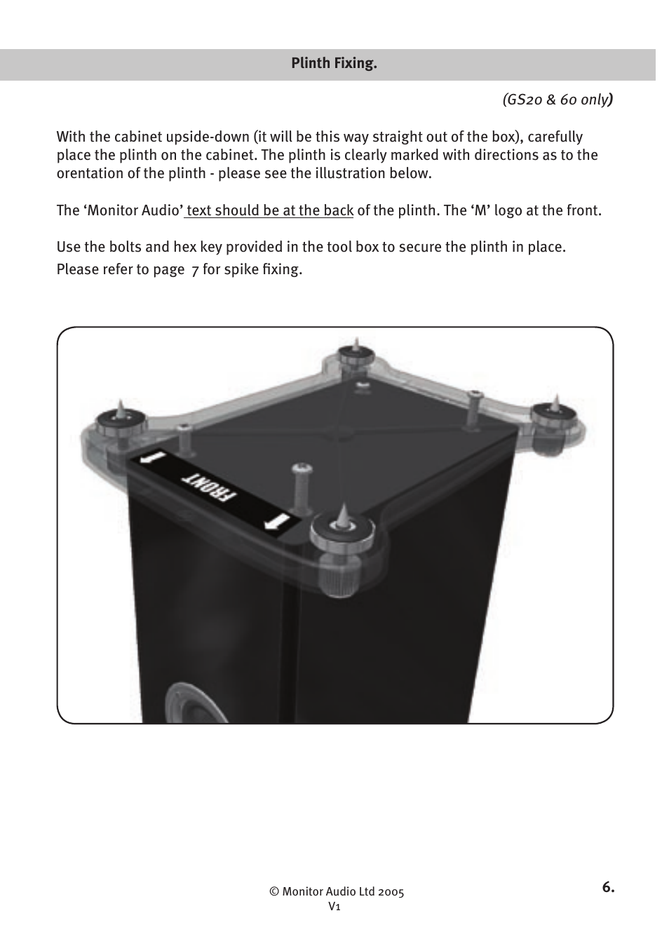 Monitor Audio GS60 User Manual | Page 8 / 16