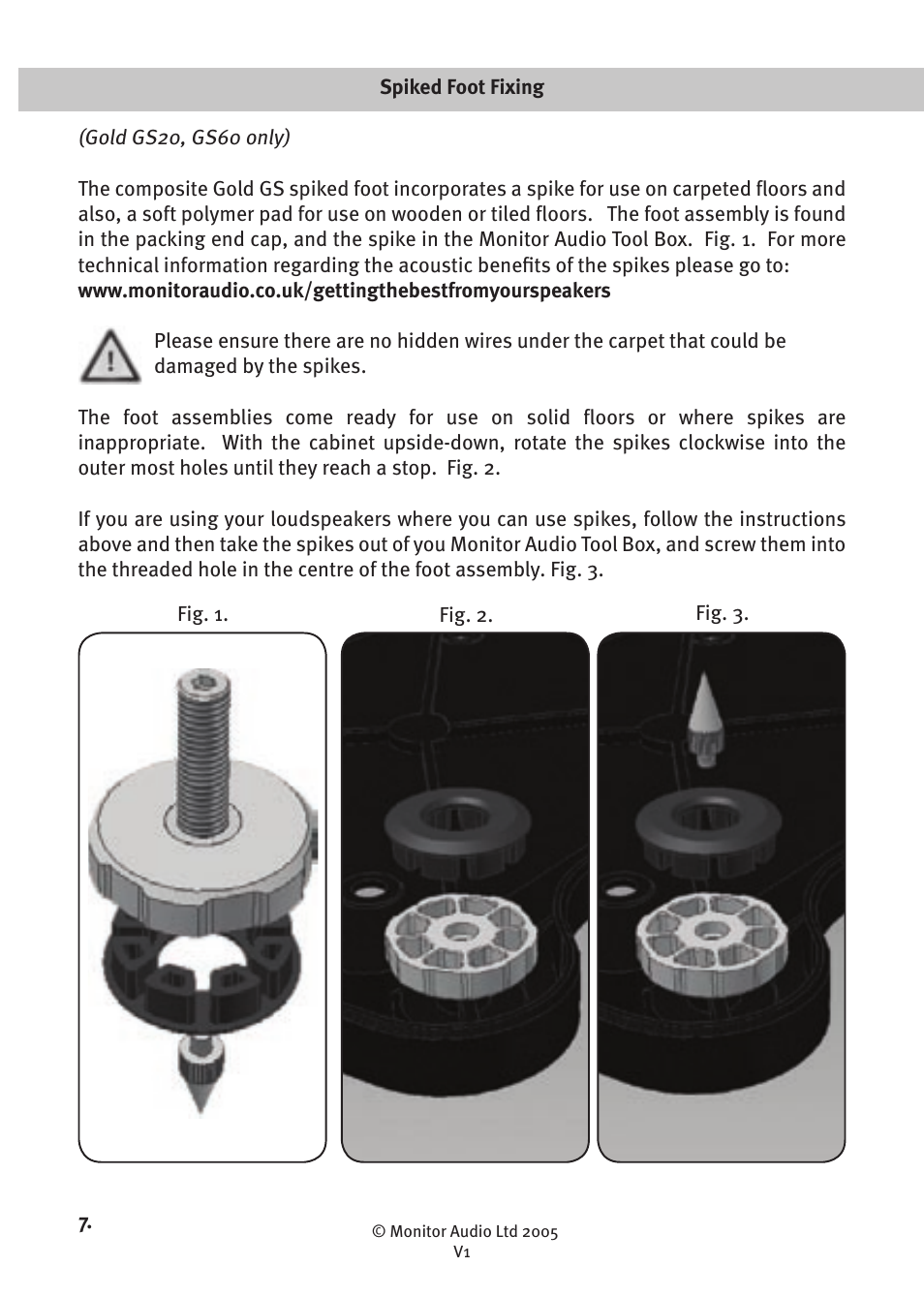 Monitor Audio GS60 User Manual | Page 9 / 16