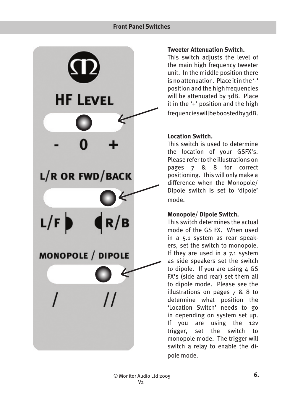 Monitor Audio GOLD SIGNATURE GS FX User Manual | Page 8 / 16