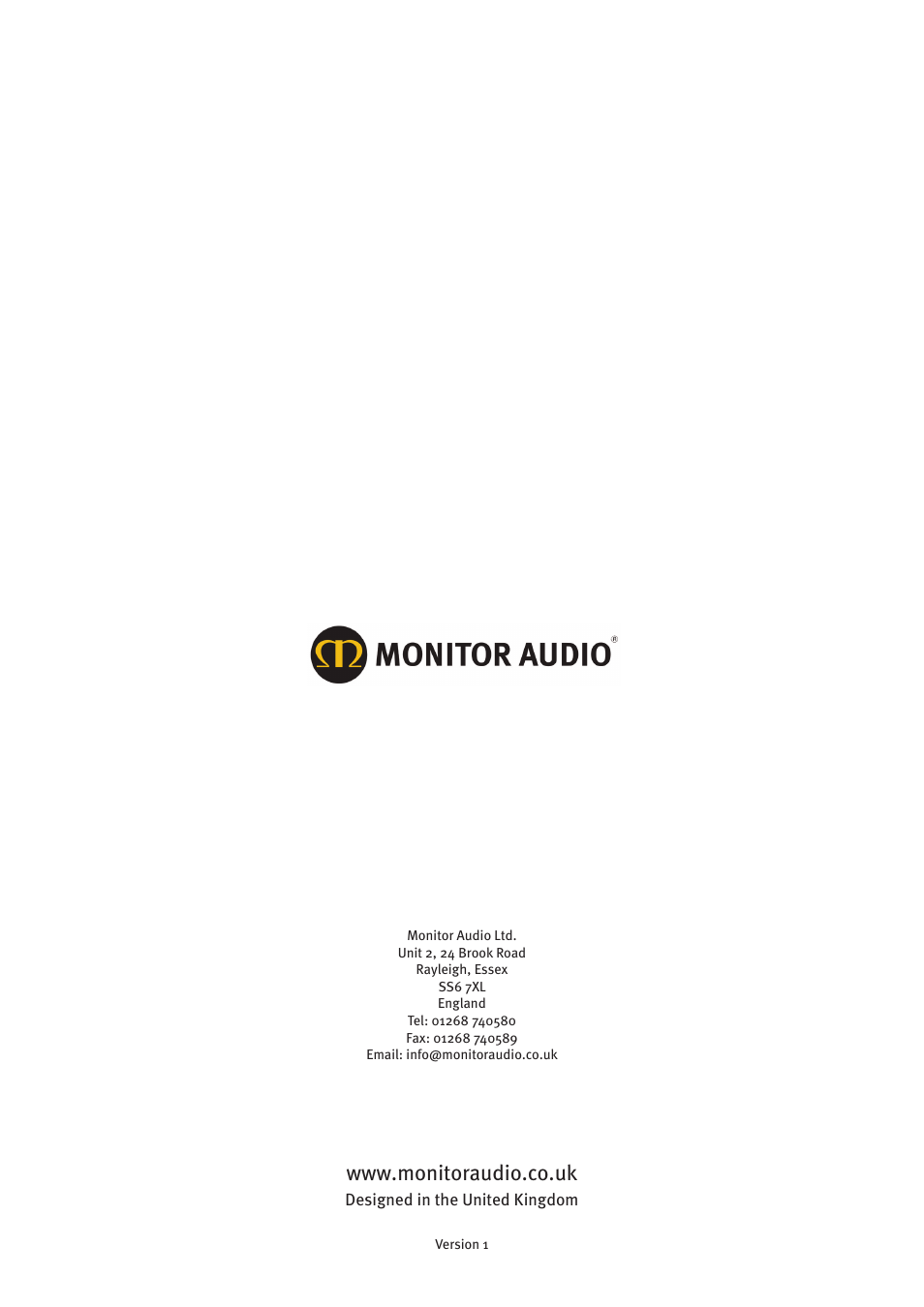 Monitor Audio GSW12 User Manual | Page 18 / 18