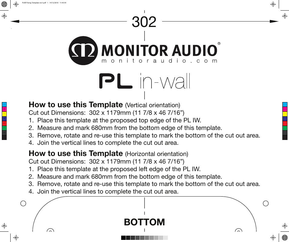 Monitor Audio PL IW User Manual | 1 page