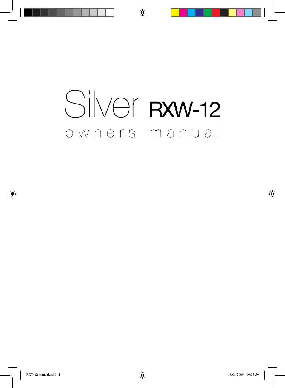 Monitor Audio SILVER RXW-12 User Manual | 11 pages