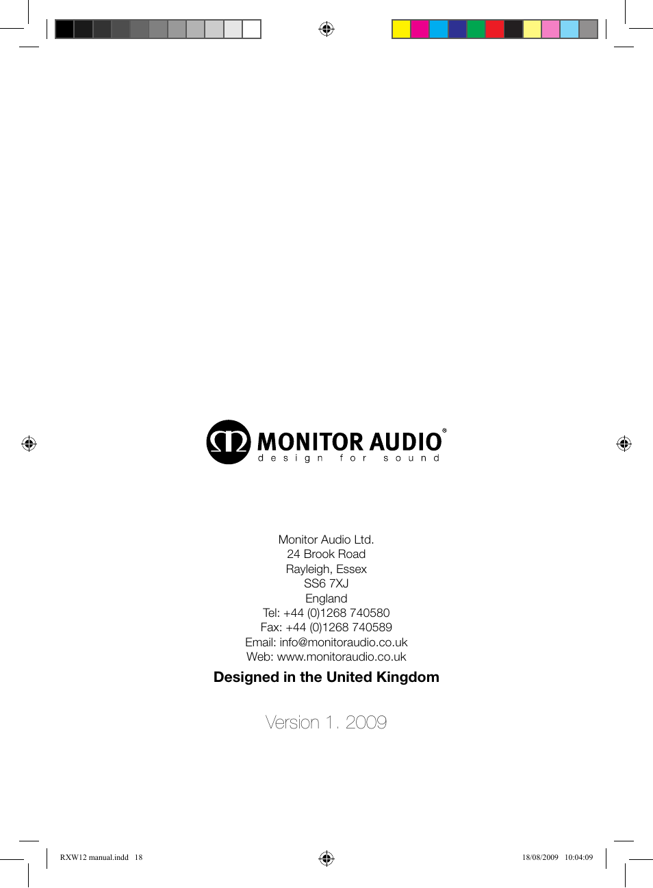 Monitor Audio SILVER RXW-12 User Manual | Page 11 / 11
