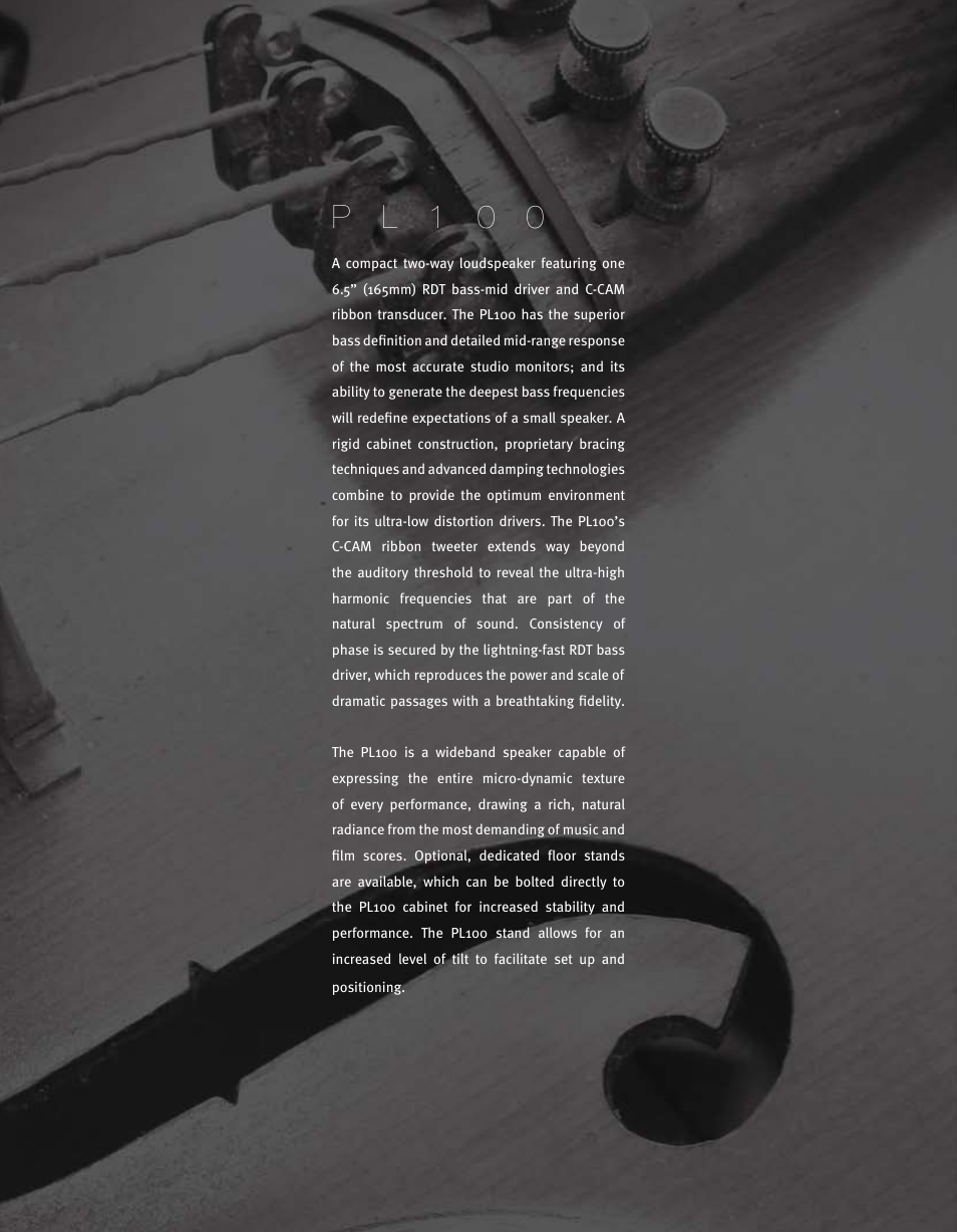 P l 1 0 0 | Monitor Audio Loudspeaker Platinum Series User Manual | Page 20 / 34