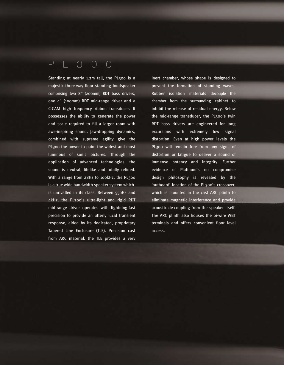 P l 3 0 0 | Monitor Audio Loudspeaker Platinum Series User Manual | Page 22 / 34