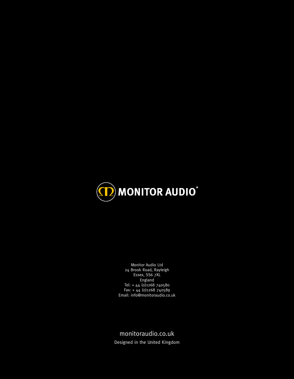 Monitoraudio.co.uk | Monitor Audio Loudspeaker Platinum Series User Manual | Page 34 / 34