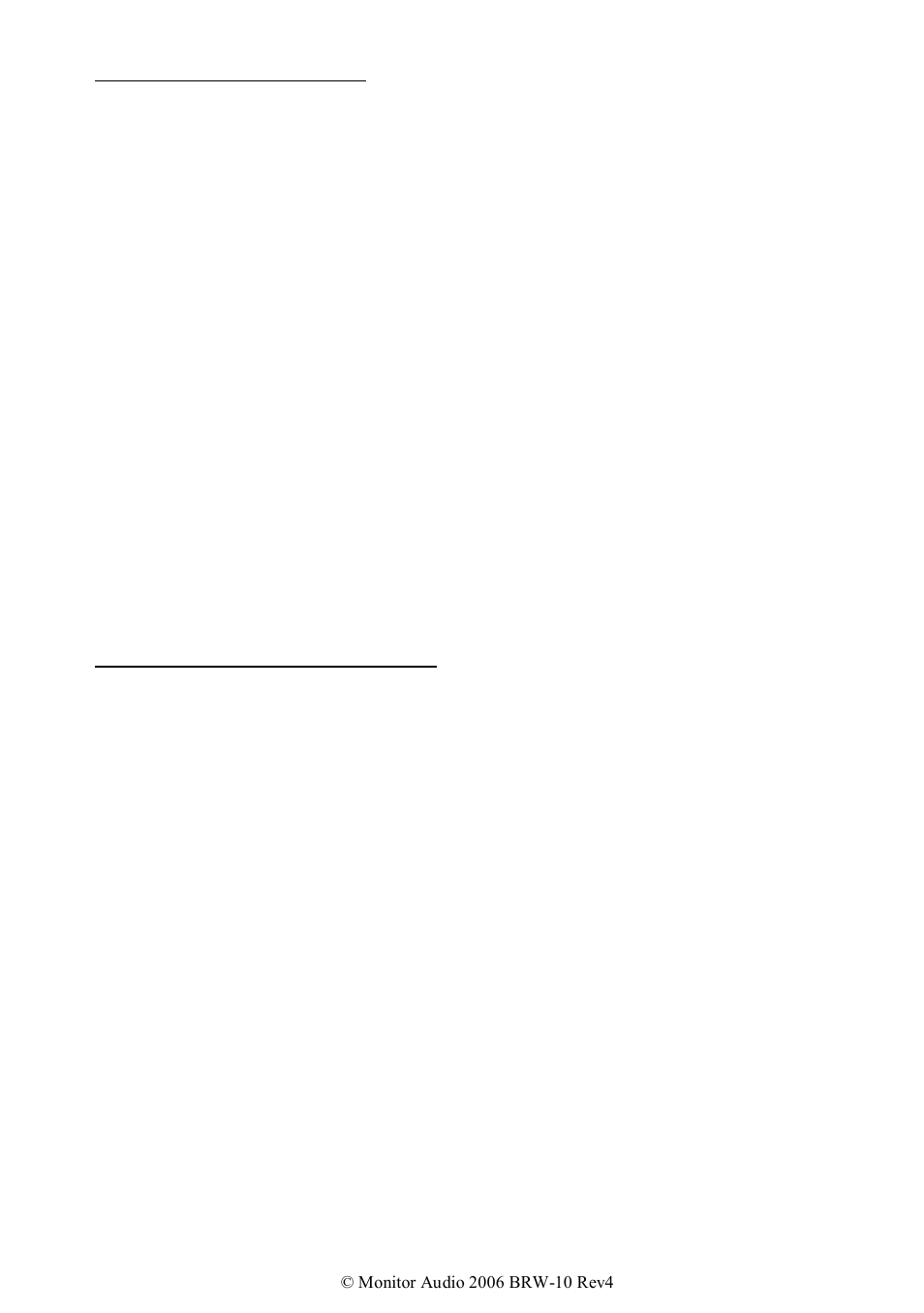 Guarantee and service, Claims under this guarantee | Monitor Audio BRW-10 User Manual | Page 11 / 13