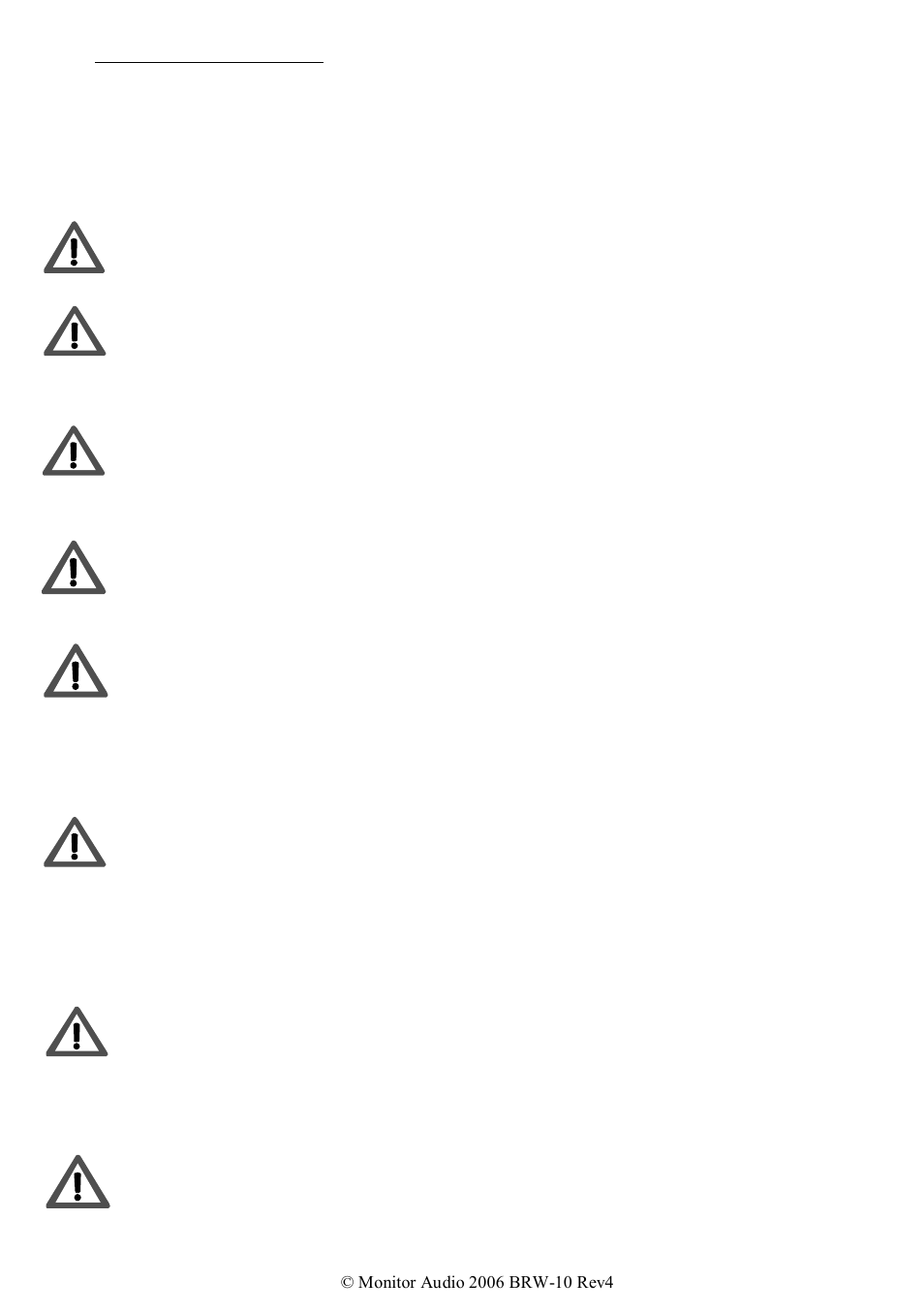Safety instructions | Monitor Audio BRW-10 User Manual | Page 3 / 13